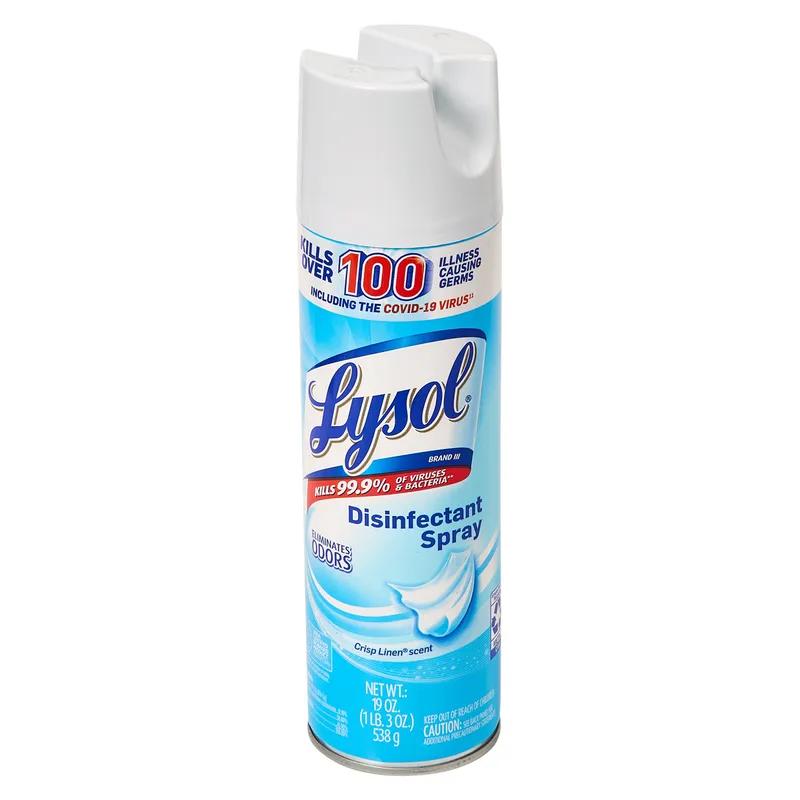 Lysol® Crisp Linen One-Step Disinfectant 19 FLOZ Multi Surface Aerosol Germicidal 12/Case