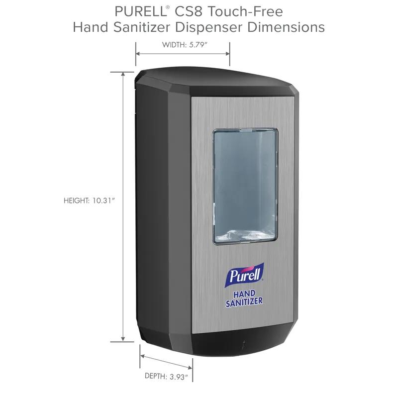 Purell® Hand Sanitizer Dispenser 1200 mL Graphite Wall Mount Touchless Viewing Window ADA Compliant For CS8 1/Each