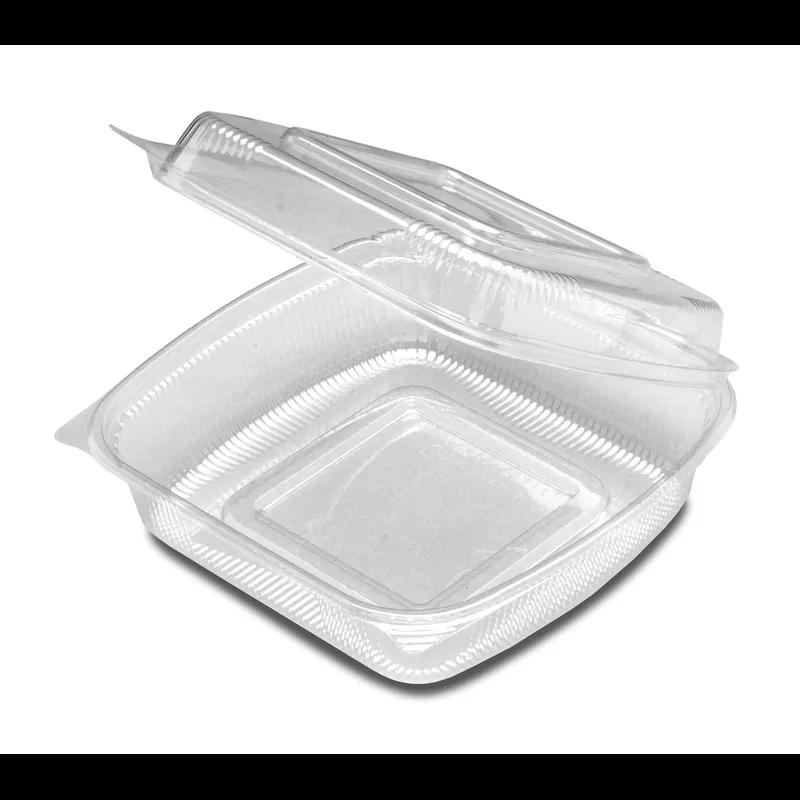 Take-Out Container Hinged With Dome Lid 8X8 IN PLA Clear Square 160/Case