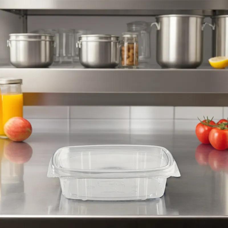 Deli Container Hinged 8 OZ PET Clear 200/Case