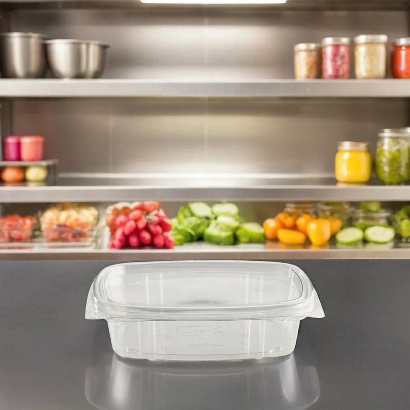 Deli Container Hinged 8 OZ PET Clear 200/Case