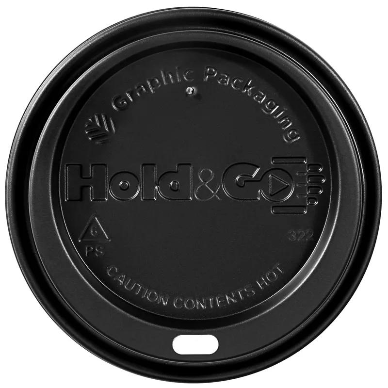 Lid Dome Plastic Black For Hot Cup 1200/Case