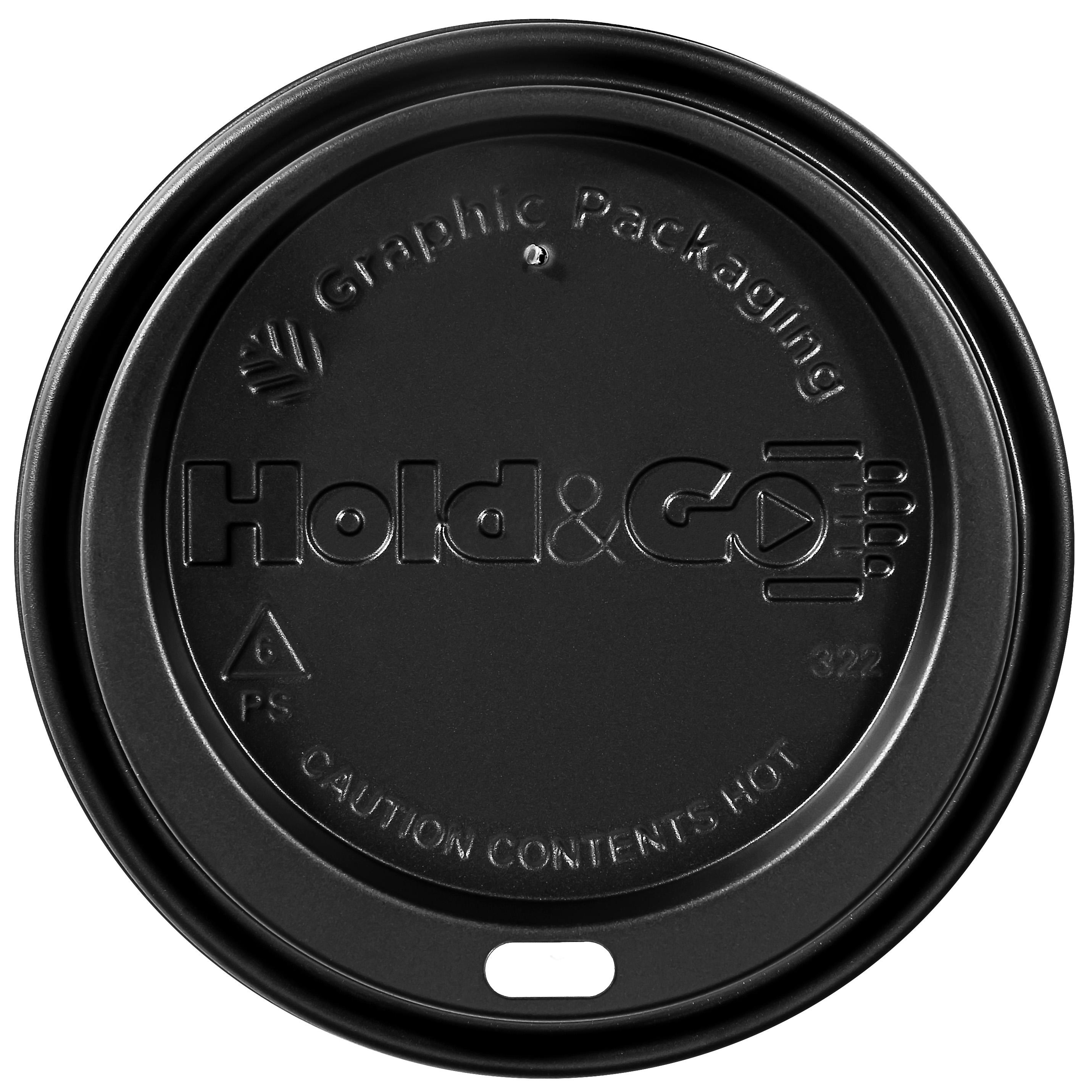 Lid Dome Plastic Black For Hot Cup 1200/Case