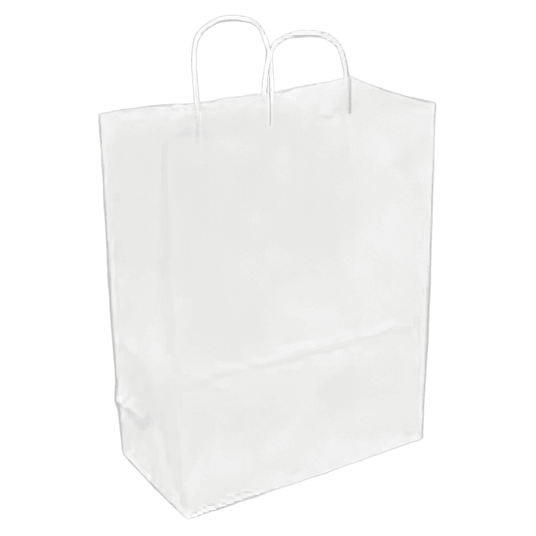 Shopper Bag 10.5X7.5X12 IN Paper White Gusset 250/Case
