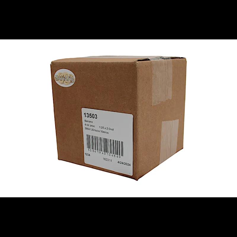 Banana Bakery Flavor Label 1.25X2 IN Oval 4 Color Process 500 Count