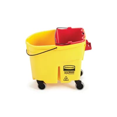 WaveBrake® Mop Bucket 18 QT Plastic Red Dirty Water 1/Each | Imperial Dade