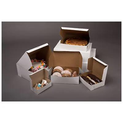 Easy Lock Cake Box 7X6X2.25 IN SUS Paperboard CRB White Rectangle