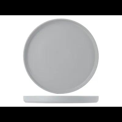 TuxTrendz Zion Plate 10.75X0.875 IN Porcelain Matte Gray Straight-Sided 12/Case