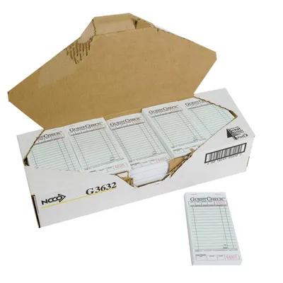 Guest Check Board Medium (MED) Paper Cardboard Green 1-Part 2500/Case