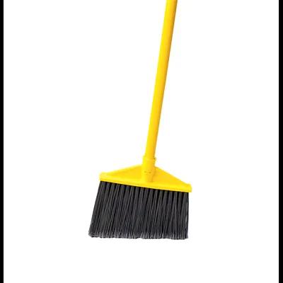 Multi-Purpose Broom 56IN Yellow Gray Metal PP Vinyl Coated With 10.5IN Head Angled 1/Each
