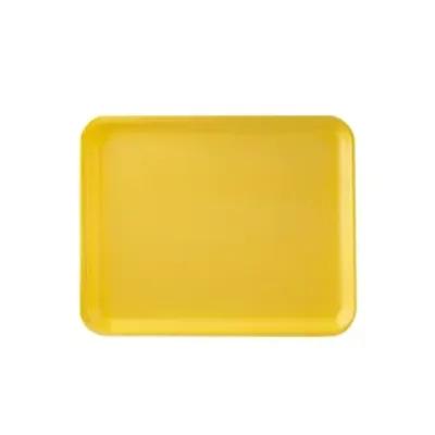 1014S Meat Tray 10X14 IN Polystyrene Foam Shallow Yellow Rectangle Heavy 100/Case