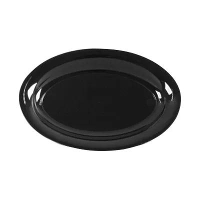 WNA CaterLine® Serving Tray 16X11 IN PS Black Oval 25/Case