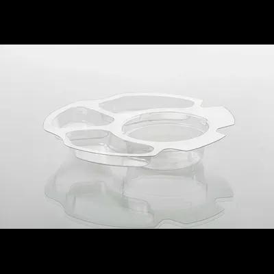 Salad Bowl Insert 6.37X1.13 IN 4 Compartment PET Clear Round 440/Case