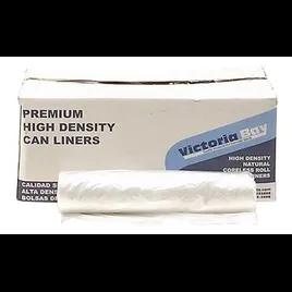 Victoria Bay Can Liner 45X54 IN Clear HDPE 17MIC 20 Count/Pack 10 Packs/Case 200 Count/Case