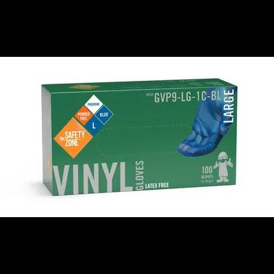 Gloves XL Blue Vinyl Powder-Free 100 Count/Pack 10 Packs/Case