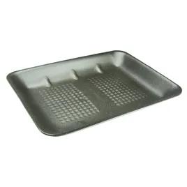 8H Meat Tray 10.58X8.33X1.18 IN 1 Compartment Polystyrene Foam Black Rectangle Heavy 400/Bundle
