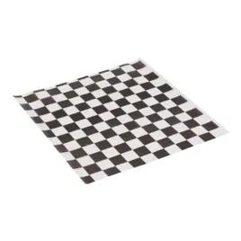 Basket Liner Sheet 12X12 IN Dry Wax Paper Black White Check 2000/Case
