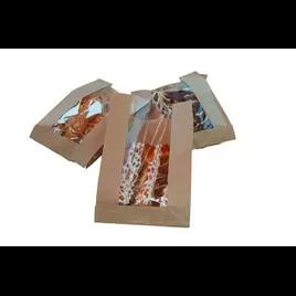 Sandwich Bag 6X2X9 IN Paper Kraft Grease Resistant Window Gusset 1000/Case