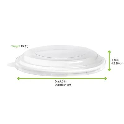 Lid Dome 7.3X1 IN Plastic Clear Round For Container Freezer Safe 45 Count/Pack 8 Packs/Case 360 Count/Case