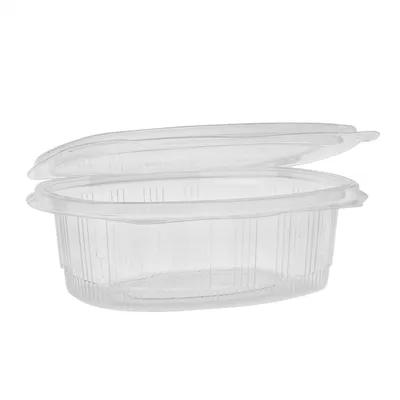 Deli Container Hinged With Flat Lid 24 OZ RPET Clear Rectangle 280/Case