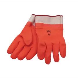 Work Gloves Orange Foam Lined Insulated Winter Grip 1/Pair