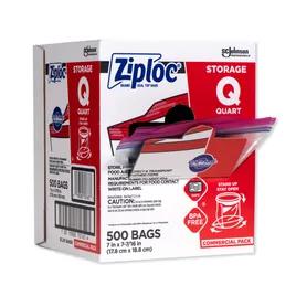 Ziploc® Bag 1 QT Plastic With Zip Seal Closure 500/Case