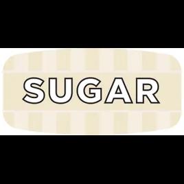 Sugar Label 0.625X1.25 IN White Oval 500/Roll