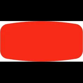 Blank Label 0.625X1.25 IN Red Oval Dayglo 1000/Roll