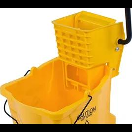 San Jamar Mop Bucket & Wringer 35 QT PP Yellow Side Press 1/Each