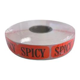 Spicy Label 0.625X1.25 IN Red Oval Dayglo 1000/Roll