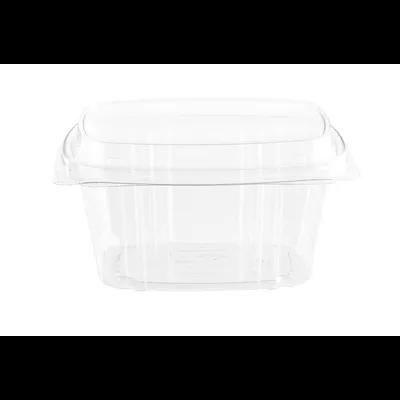 Deli Container Hinged With Dome Lid 16 OZ PET Clear 200/Case