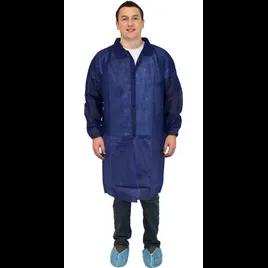 PolyLite® General Purpose Lab Coat XXXL Blue PP Disposable With Elastic No Pockets 30/Case