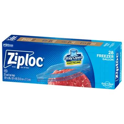 Ziploc® Freezer Bag 1 GAL Plastic Clear With Zip Seal Closure 252/Case
