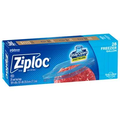Ziploc® Freezer Bag 1 GAL Plastic Clear With Zip Seal Closure 252/Case