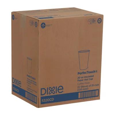 Dixie® Perfect Touch Hot Cup Insulated 20 OZ Double Wall Poly-Coated Paper Multicolor 500/Case