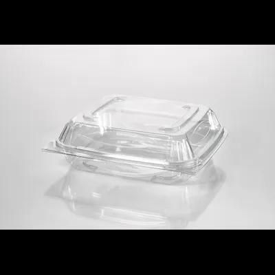 Cookie Hinged Container 9X8 IN PET Clear Square 100/Case