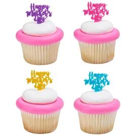 Cake & Cupcake Topper Pick Plastic Assorted Bright Mother's Day 1/Each
