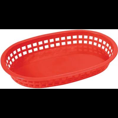 Platter Basket 10.625X7.125X1.5 IN PP Red Oval Dishwasher Safe 12/Dozen