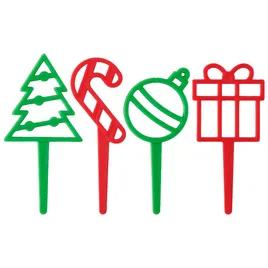 Cake & Cupcake Topper Pick Plastic Assorted Holiday Cutout Icon 1/Each