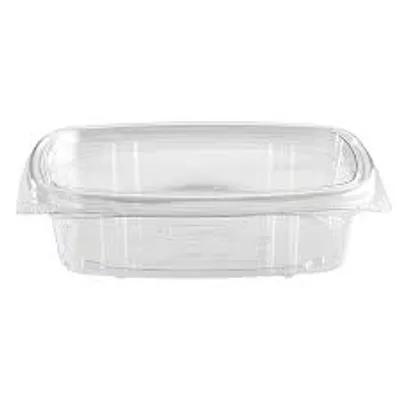 resq® SelloPlus® Deli Container Hinged With Flat Lid 8 OZ PET Clear Rectangle 200/Case