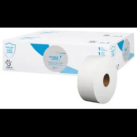 Toilet Paper & Tissue Roll 1PLY White Embossed 8.98IN Roll 3.31IN Core Diameter 12 Rolls/Case