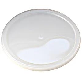 Lid Flat 4.6X0.3 IN 1 Compartment PE Translucent Round For 8-12-16-24-32 OZ Deli Container Unhinged 500/Case
