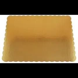 Cake Board 14X10 IN Corrugated Paperboard Gold Scalloped 50/Case