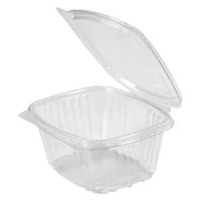 Deli Container Hinged 16 OZ PET Clear 200/Case