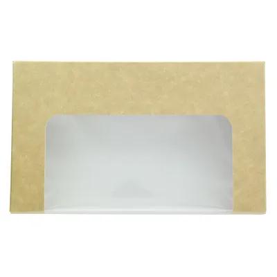 Take-Out Box Tuck-Top 7.18X4.45X2 IN Paper Kraft Rectangle With Window 50 Count/Pack 4 Packs/Case 200 Count/Case
