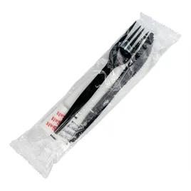 5PC Cutlery Kit Black With 13X17 Napkin,Knife,Fork,Salt & Pepper 250/Case