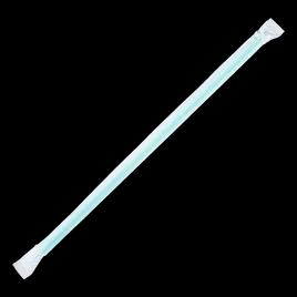 Giant Straw 0.314X9 IN Plastic Teal Paper Wrapped 2500/Case