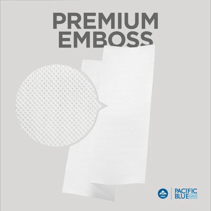 Pacific Blue Select Folded Paper Towel 9.4X9.2 IN 1PLY White 1/2 Fold 250 Sheets/Pack 16 Packs/Case 4000 Sheets/Case