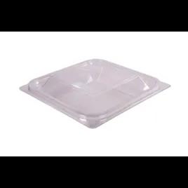 Fresh-Pak StackerZ Take-Out Container Base & Lid Combo With Dome Lid 24 OZ PET Clear Square 250/Case