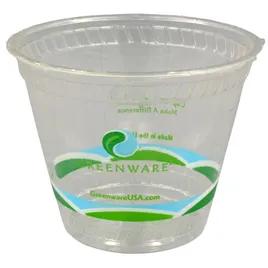 Greenware® Cold Cup Lid # 9509127 Old Fashioned Squat 9 OZ PLA Clear Stock Print 1000/Case